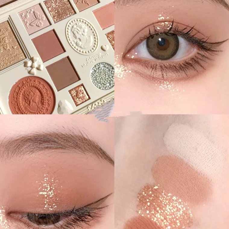 Bảng phấn mắt Colorrose tích hợp phấn bắt sáng và má hồng tất cả trong một | BigBuy360 - bigbuy360.vn