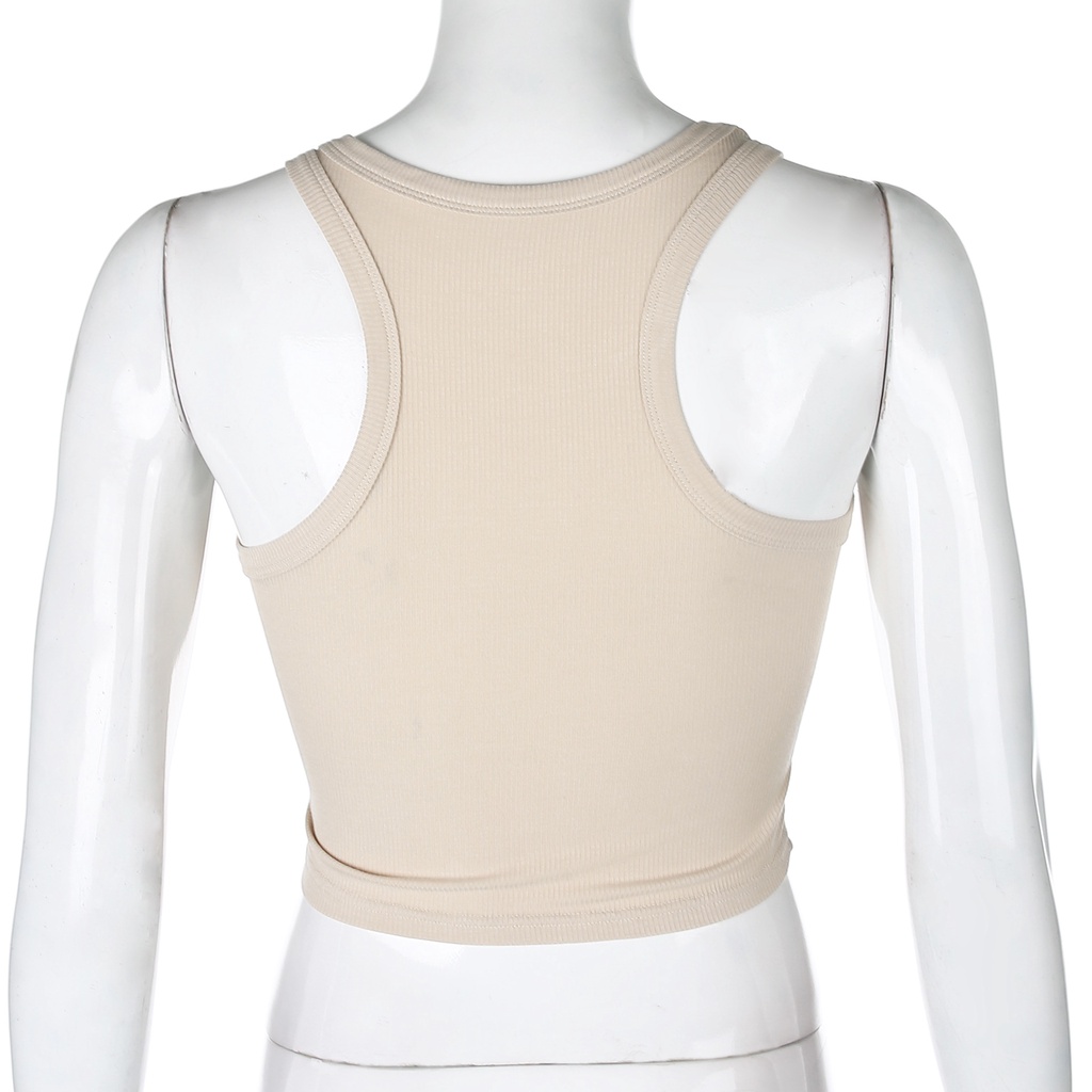 Áo croptop màu trơn phong cách năng động trẻ trung cho nữ