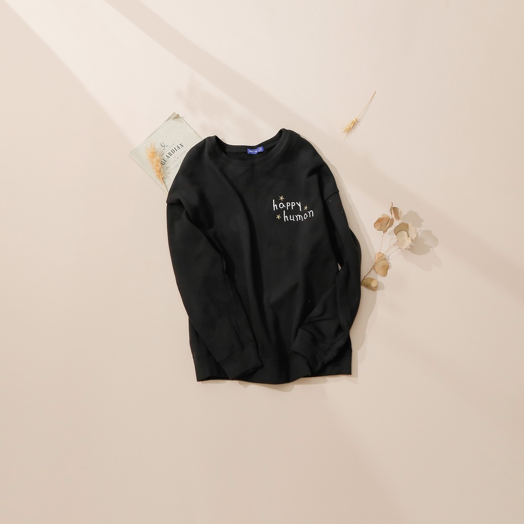 Áo Sweater Nữ MOMOCO Chất Liệu Nỉ Dày Dặn, Ấm Áp Màu Xanh/Đen M2930