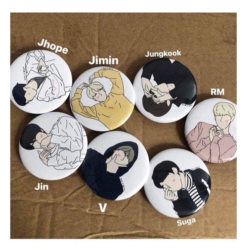 Huy hiệu BTS Line Art lmt