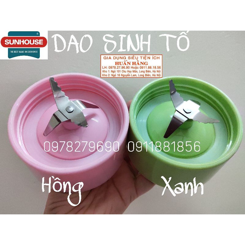 (LINH KIỆN SUNHOUSE) CỐC NHỰA SINH TỐ, DAO SINH TÔA MÁY XAY SUNHOUSE HTD5113G SHD5112 SHD5111 SHD5115