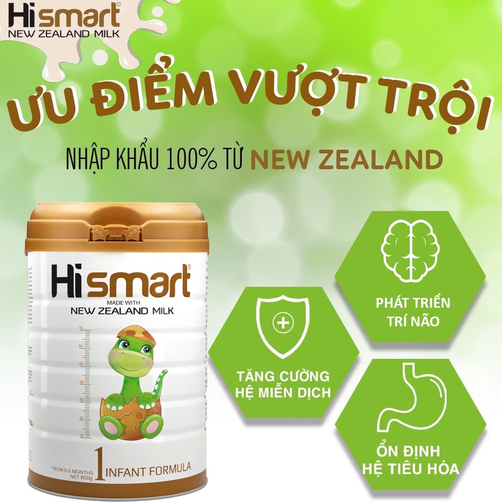 Sữa bột công thức Hismart lon số 01 cho trẻ sơ sinh  - Hismartmilk