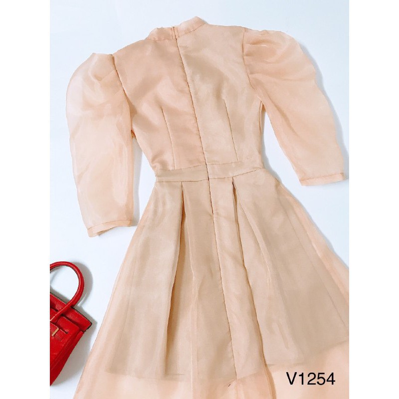 [ xả kho ] MiD Đầm voan hai lớp V1254 tay lỡ thiết kế Mie Design kèm ảnh thật