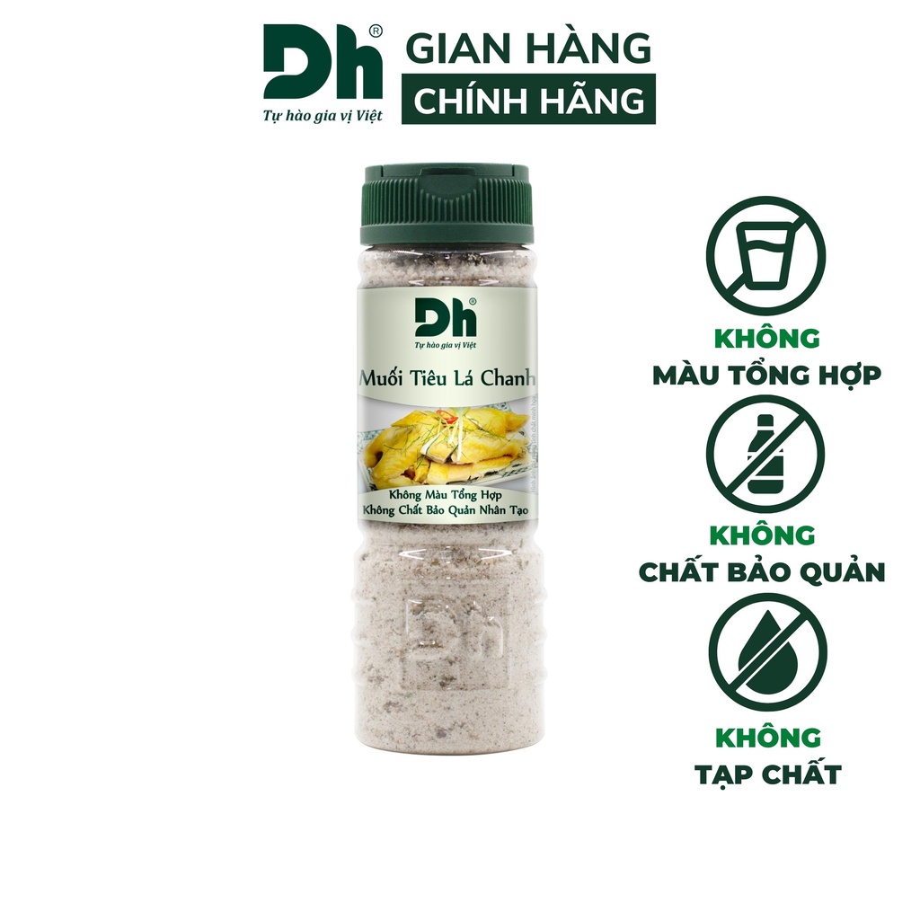 Muối tiêu lá chanh Dh Foods gia vị nhà bếp chấm thịt gà, thịt luộc 50/120gr - Genz Foods