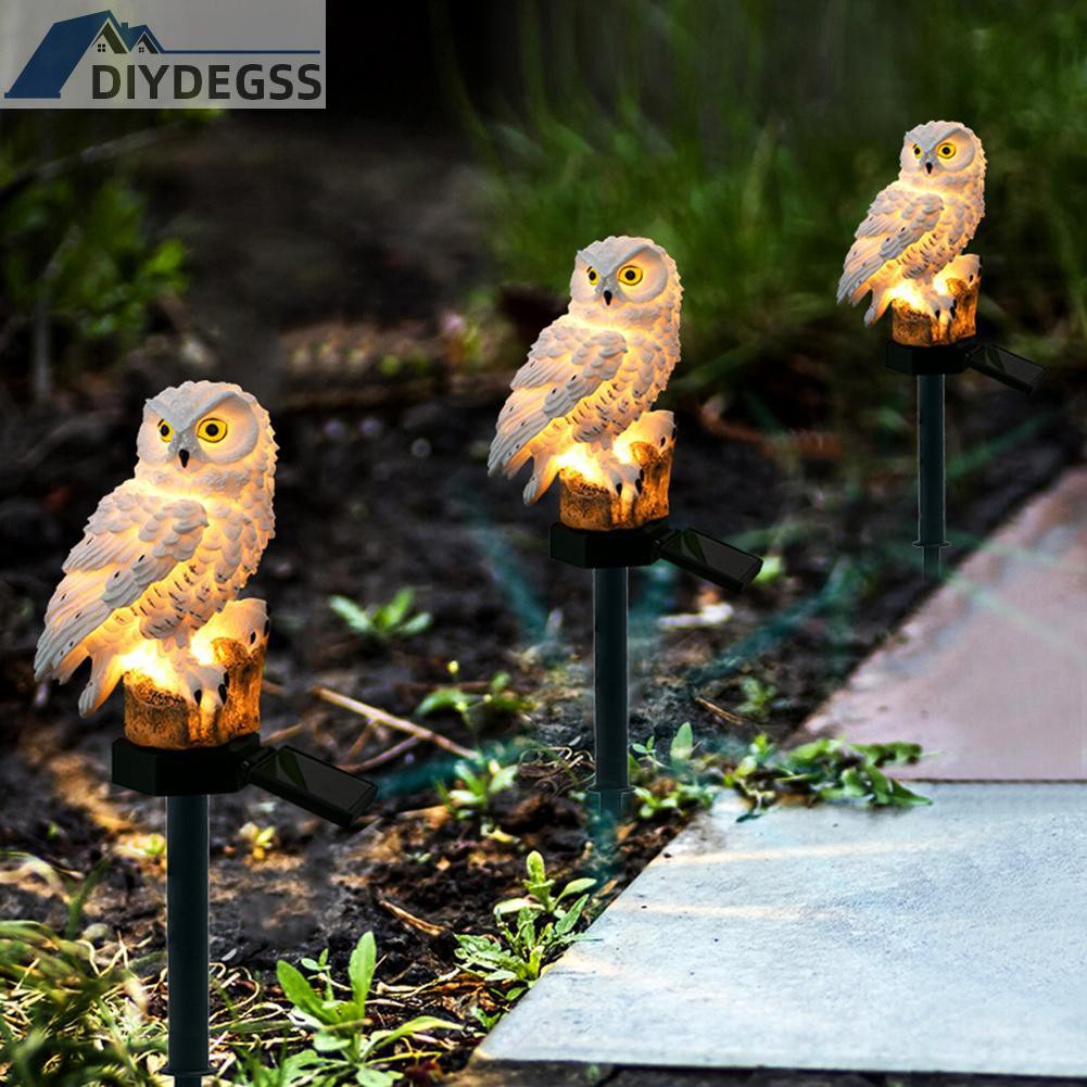 Đèn Led Năng Lượng Mặt Trời Hình Cú Chống Thấm Nước Trang Trí Sân Vườn Diydegs2