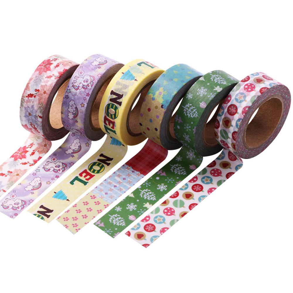 Bộ 2 Cuộn Băng Dính Washi Kiểu Dáng Dễ Thương Dùng Trang Trí Sổ Tay
