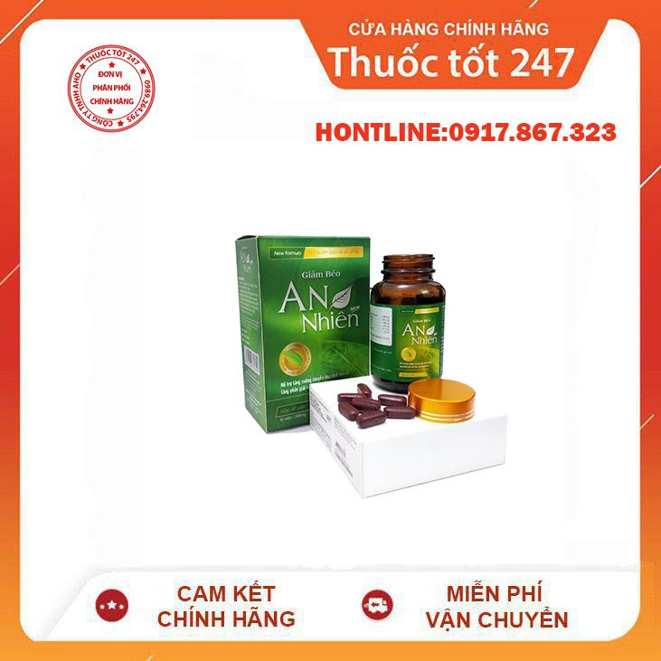 ✅ [Chính Hãng Tại Nhà Thuốc] Giảm Béo Thiên Nhiên An Nhiên An Toàn 👍[Freeship] ❤️ - Hiệu Quả 40 viên