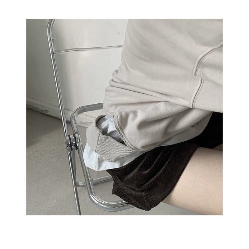 Áo sweater nỉ crop cắt cách điệu ulzzang