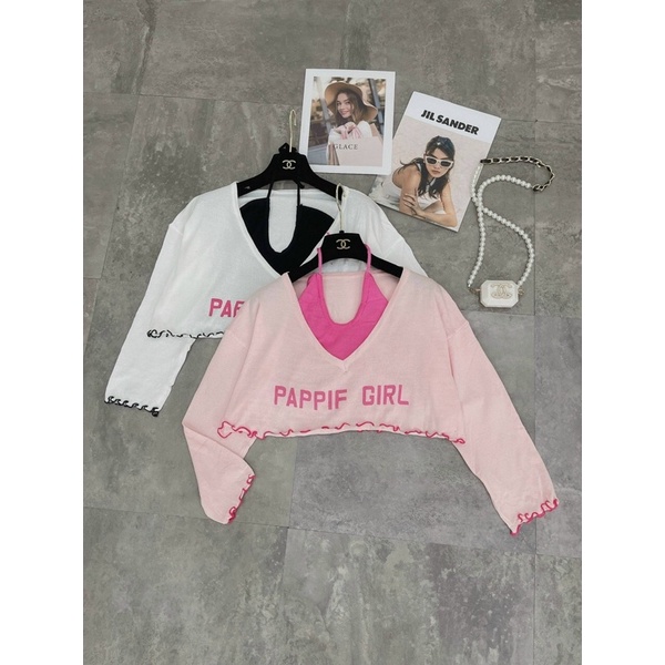 Set áo dài tay kèm áo yếm