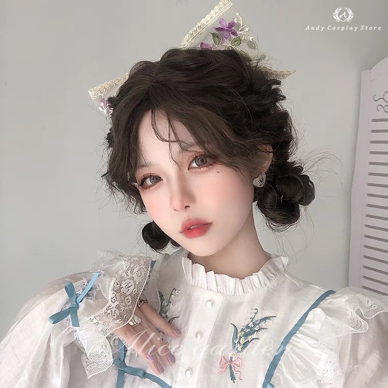 [CÓ SẴN] Tóc giả/ Wig teen nâu xù Fairy Alice Garden