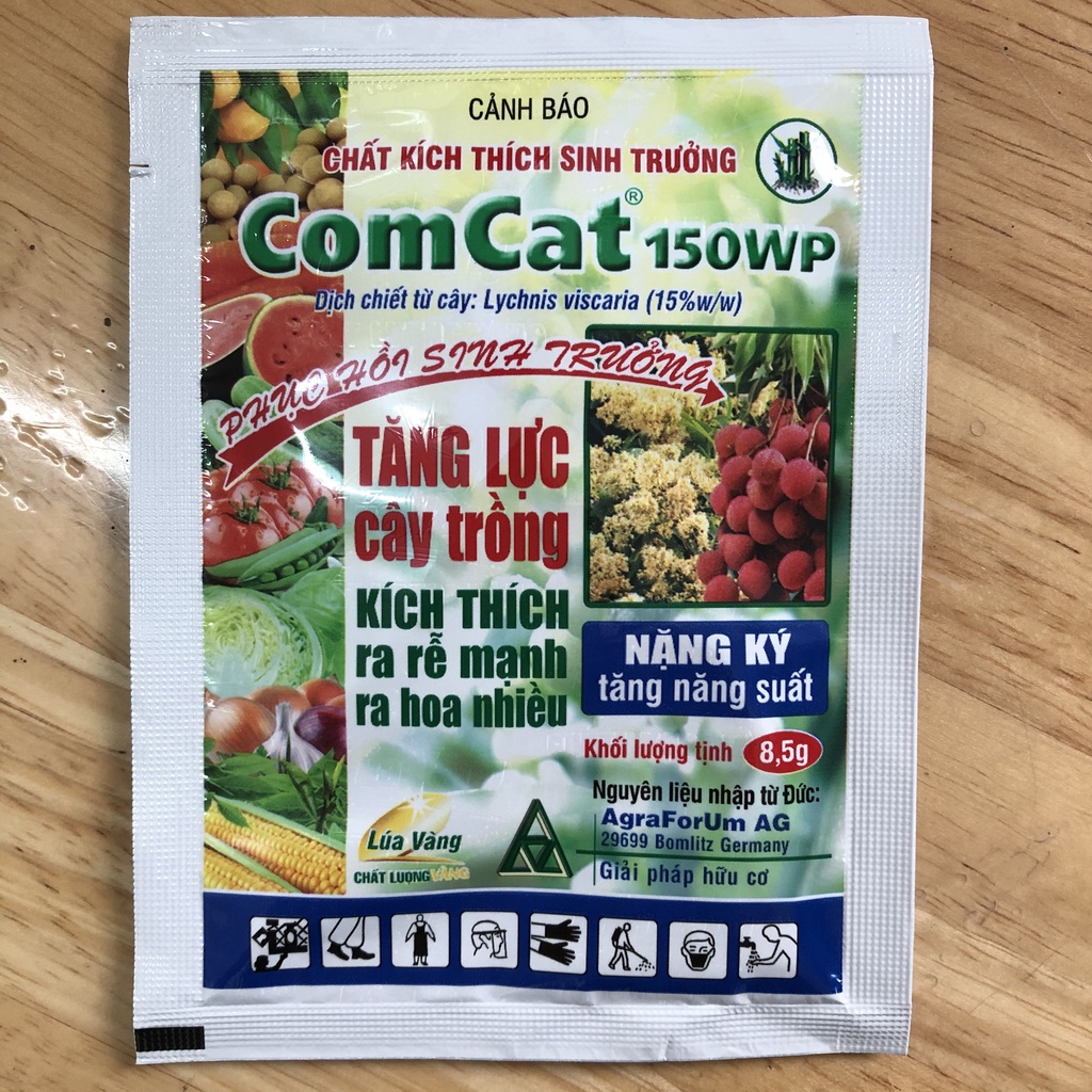 Kích cây ra rễ, đâm chồi, vươn cây, xanh lá, ra hoa nhiều, quả nặng ký hiệu Comcat 8.5g