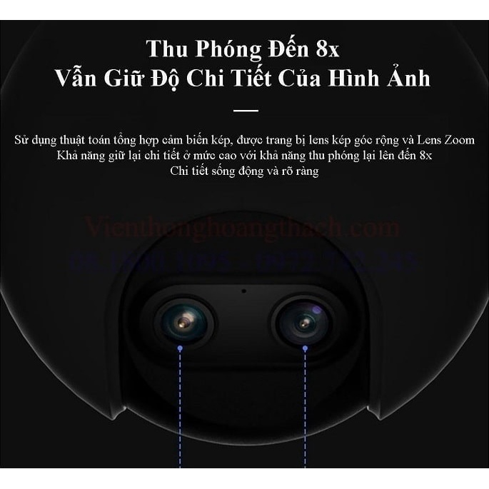 Camera Wifi Ngoài Trời Xoay EZVIZ C8PF C8C C8W 2M 4M 1080P Mắt Kép, Zoom 8x , Còi Hú Báo Động, Đàm Thoại