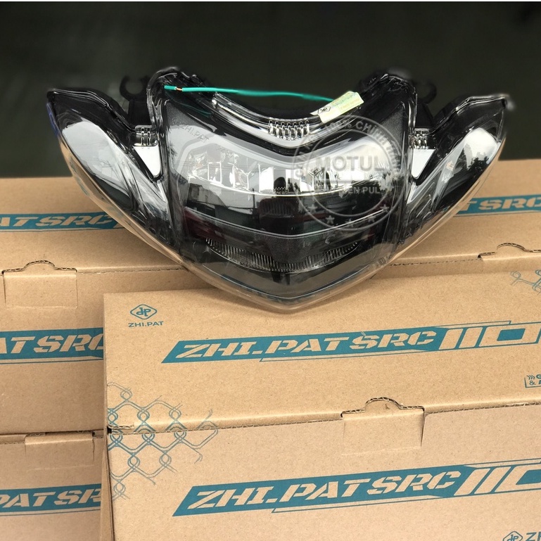 Chóa đèn led pha 2 tầng gắn đầu đèn xe Sirius các đời màu demi ngẫu nhiên hàng Zhipat chính hãng