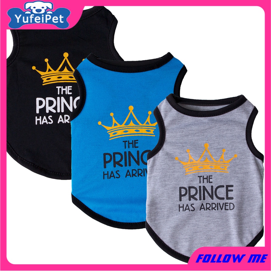 Áo Thun cotton In Hình Vương Miện Cho Thú Cưng