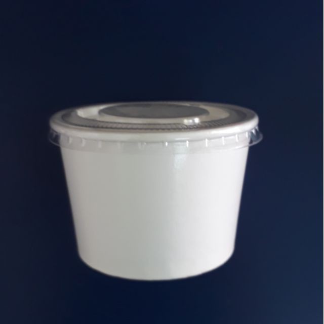 50 bát cháo giấy 500ml in hình rau củ có nắp cốc hộp an toàn - 16oz tô giấy paper bowl