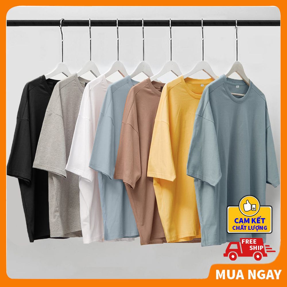 Áo thun Unisex Basic Tee phông trơn nam nữ tay lỡ ❤️ABATI❤️ Áo phông tay lỡ form rộng vải cotton mềm mịn thoáng mát