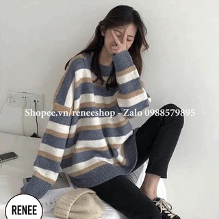 [Siêu rẻ] Áo len kẻ ngang siêu đẹp