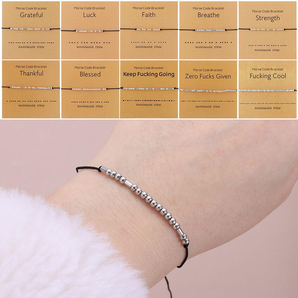 NIUYOU Vòng Tay Cặp Đôi Kèm Thẻ Xinh Xắn Thích Hợp Làm Quà Tặng Valentine / Đám Cướ