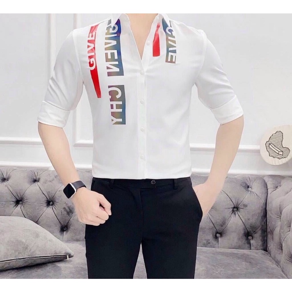 ÁO SƠ MI NAM TAY DÀI IN CHỮ NHIỀU MÀU ĐỘC ĐÁO, VẢI KATE MỀM MỊN, THOÁNG MÁT, SIZE M-6XL TỪ 40-90KG