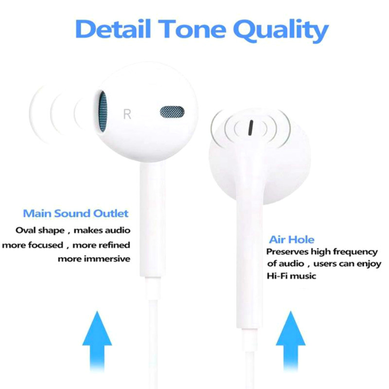 Apple Lightning Earbuds Stereo HiFi Music Headset Earphones Wired In Ear Headphone Plug for IPhone IPad IPod