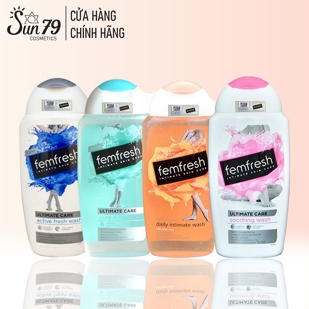 Dung Dịch Vệ Sinh Chăm Sóc Vùng Kín Nhẹ Nhàng Femfresh Wash 250ml