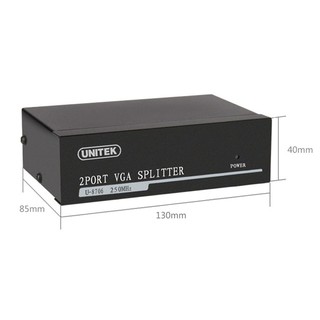 BỘ CHIA VGA 1 RA 2 CỔNG UNITEK U-8706