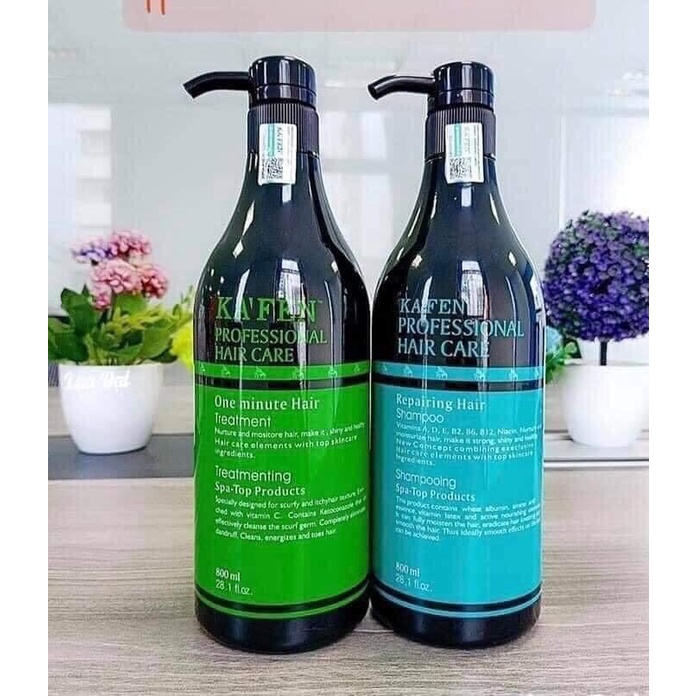 Dầu Cặp Gội Xả Cao Cấp Kafen - Phục Hồi Tóc Hư Tổn 800ml*2