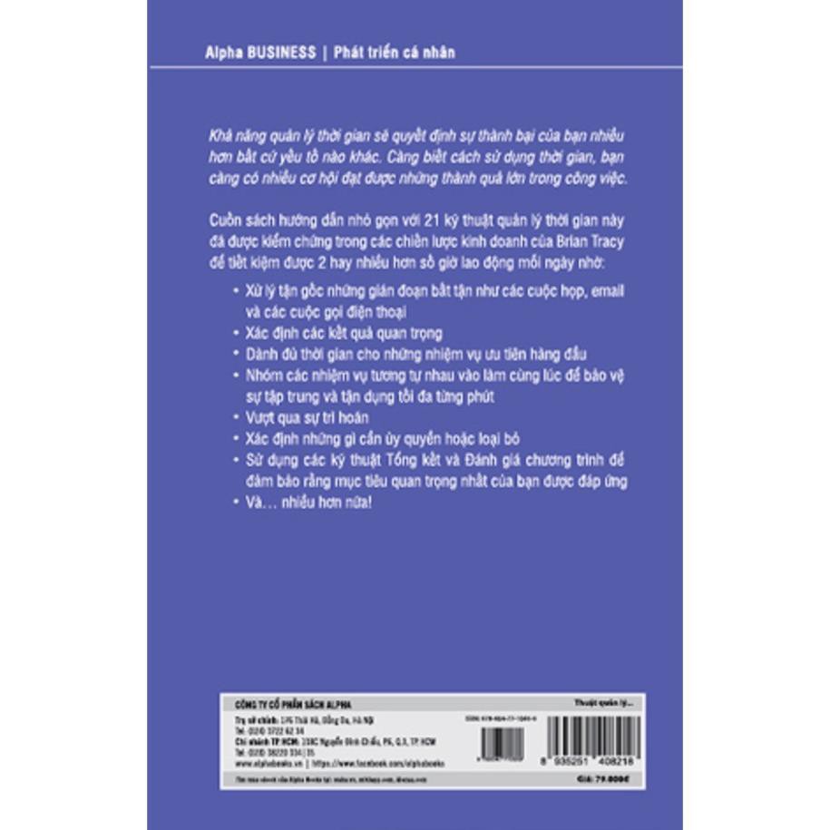 Sách Alphabooks - Thuật quản lý thời gian