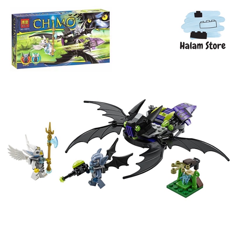 Đồ chơi xếp hình Bela 10073 70128 - Mô hình Lego Chima Xe chiến đấu của Braptor
