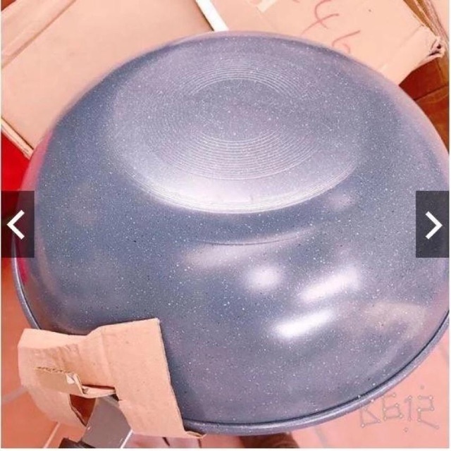 CHẢO VÂN ĐÁ CHỐNG DÍNH SÂU LÒNG CÁN ĐỎ 32CM DÙNG TRÊN MỌI LOẠI BẾP