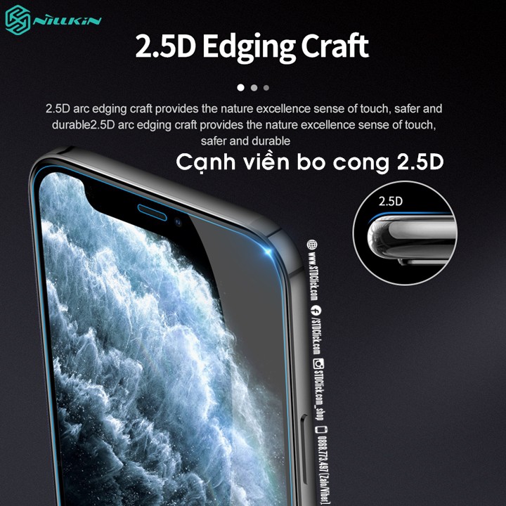 KÍNH CƯỜNG LỰC IPHONE 12 MINI - 12 - 12 PRO - 12 PRO MAX NILLKIN H+PRO 0.2MM CHÍNH HÃNG