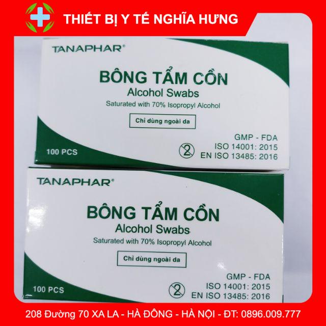 Bông tẩm cồn TANAPHAR 100 PCS