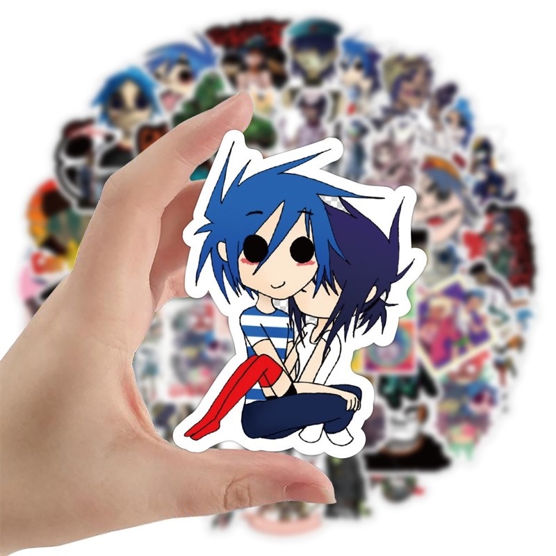 Z & M ❀ Hình Dán Gorillaz ❀ Bộ 52 Miếng Dán Chống Thấm Nước Hình Ca Sĩ Độc Đáo