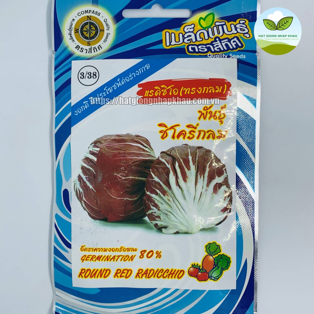 Hạt giống xà lách cuộn tím Thái Lan. 2 gr/gói