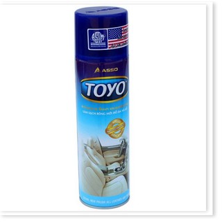 Chai xịt Toyo làm sạch, bóng, mới đồ da, đồ gỗ
