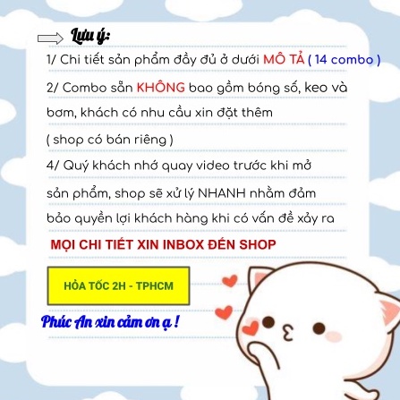 Set phụ kiện trang trí sinh nhật cho bé trai gái sẵn ( không gồm bơm và keo ) đẹp lung linh