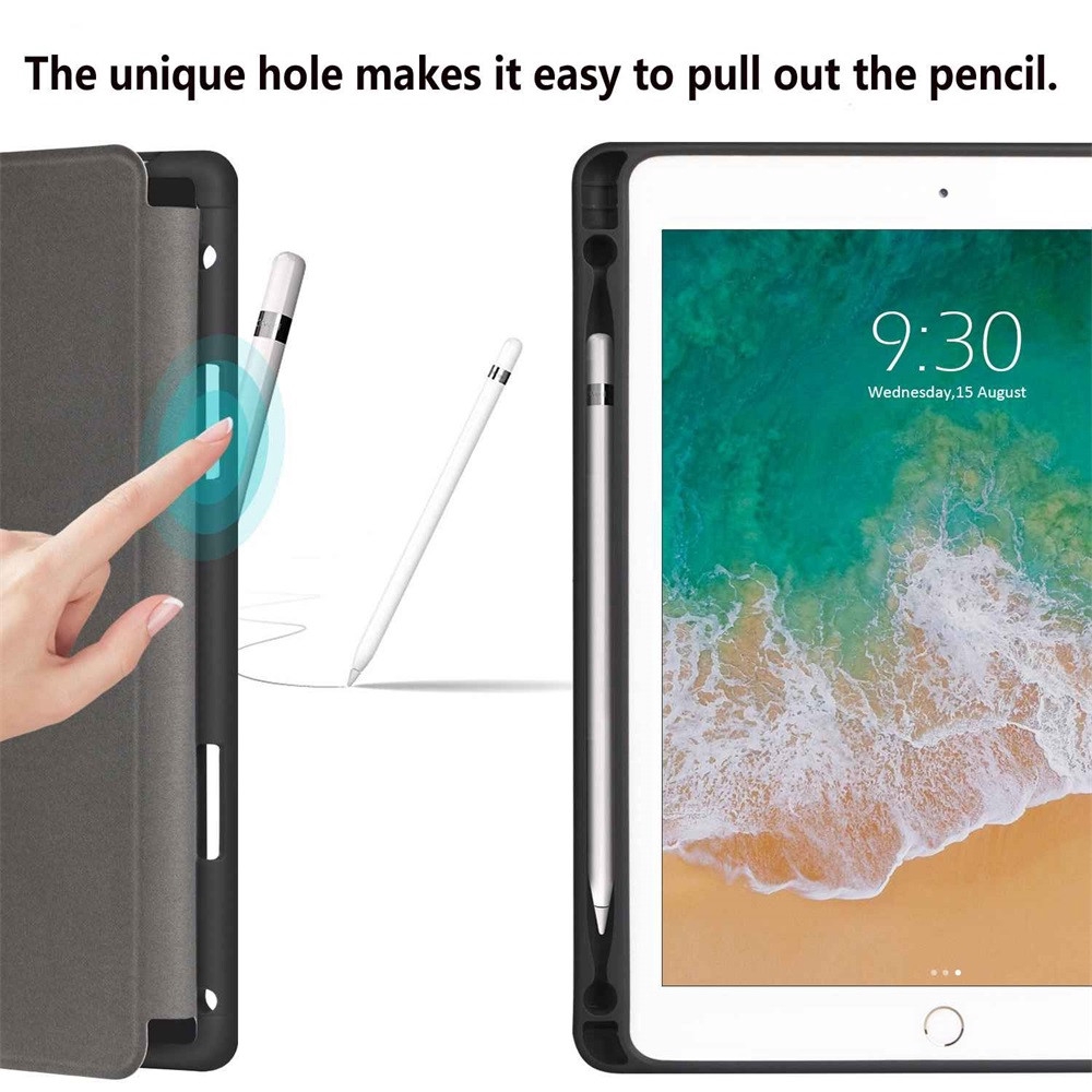 Bao da máy tính bảng siêu mỏng có ngăn giữ bút chì cho iPad 10.2 10.5 air 1 2 3 Pro 9.7 inch 2019 mới