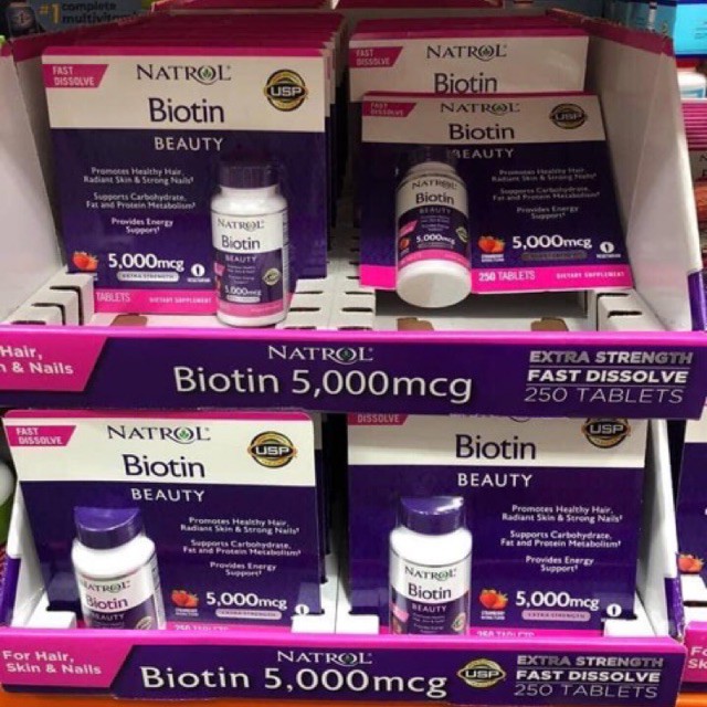 Viên Nhai Biotin Beauty 5000mcg & 10000mcg HÀNG MỸ