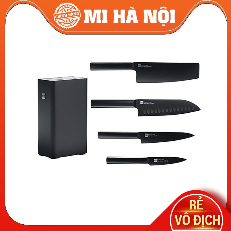 Bộ 4 dao bằng thép kèm chân đế cao cấp HouHou HU0076