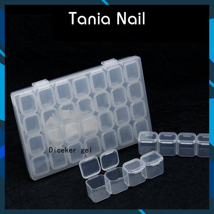 Khay Tổ Ong 28 Ô Đựng Phụ Kiện Khay Đựng Đá Nail