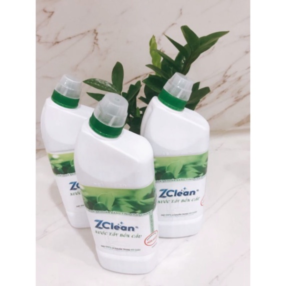 ZClean - Nước Tẩy Bồn Cầu Không Mùi hoạt chất Clo, không khiến hại cho men sứ, siêu tẩy vết ố vàng, sát khuẩn - chai 900
