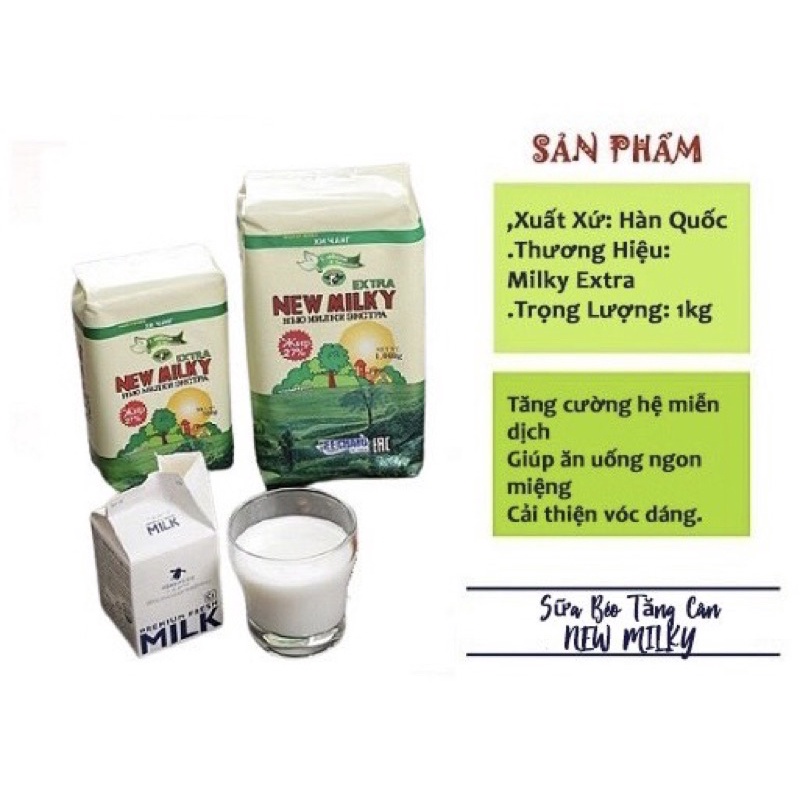 Sữa béo Nga New Milky Extra 1kg [Chính hãng 100%]