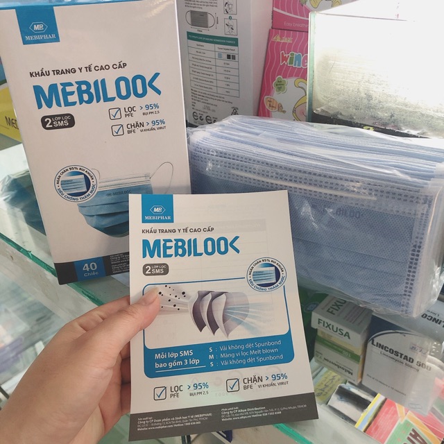 [Mã FAMAYFA2 giảm 10K đơn 50K] Khẩu Trang Tiệt Trùng Mebilook 1h/40c | BigBuy360 - bigbuy360.vn