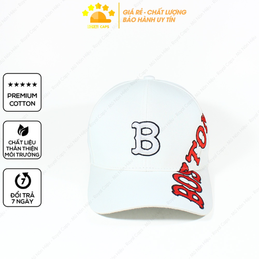 Mũ Lưỡi Trai Nón Lưỡi Trai Nam Nữ B Boston Vải Kaki Cotton Hàn - Royal Caps