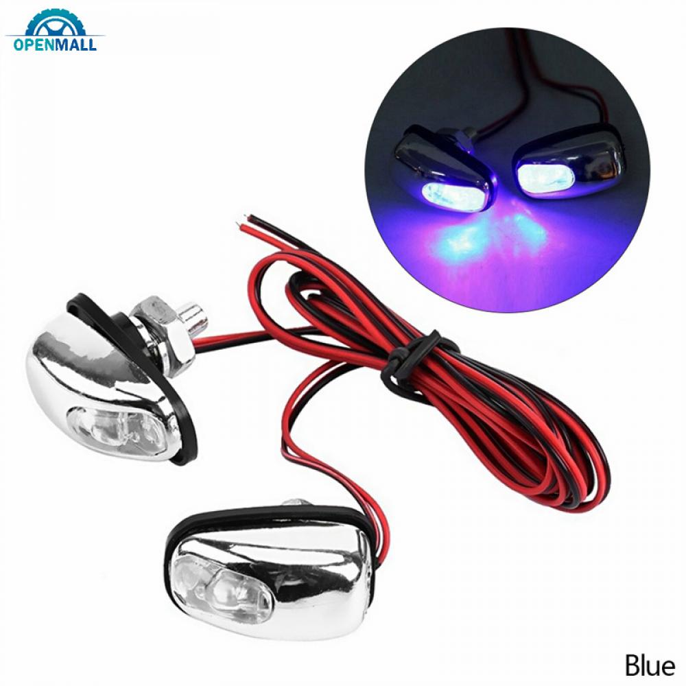 2 Vòi Phun Nước Rửa Kính Chắn Gió Có Đèn LED Cho Xe Hơi