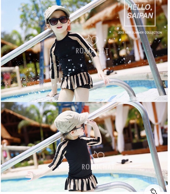 Đồ bơi bé gái dài tay TE12 | BigBuy360 - bigbuy360.vn