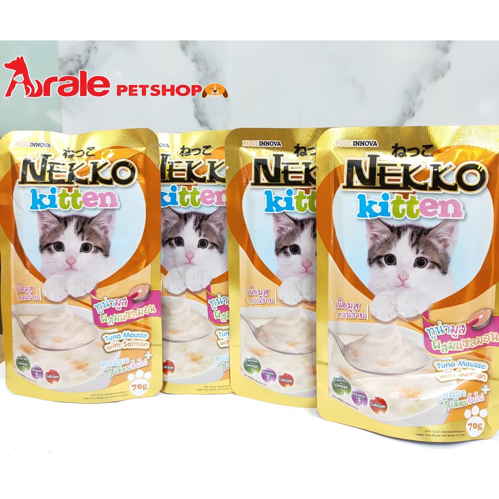 Pate Nekko cho mèo gói 70gr nhập khẩu Thái Lan [ Ib chọn mùi ]