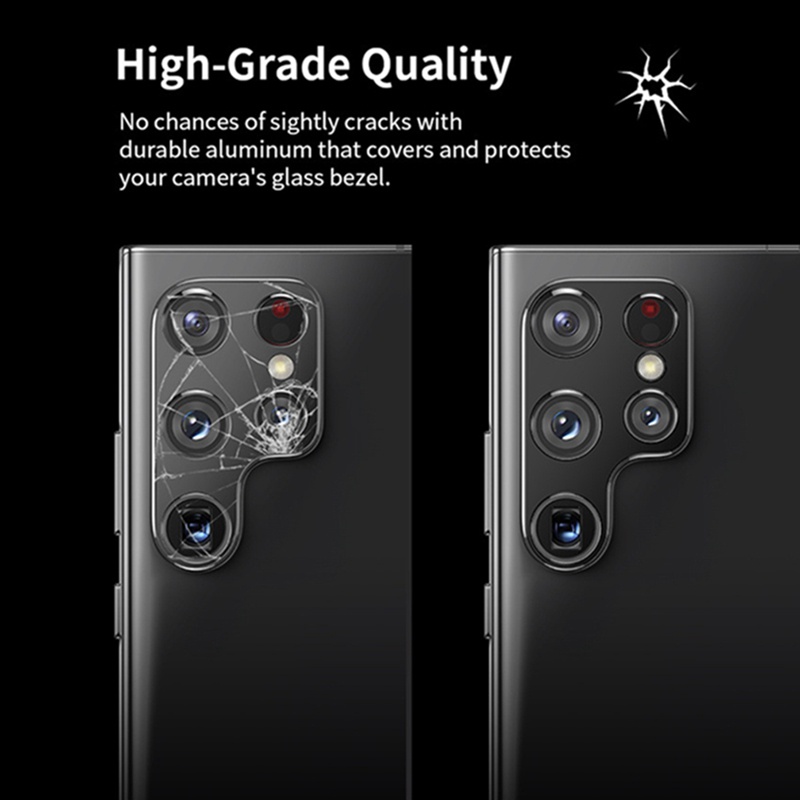 Miếng dán bảo vệ camera sau điện thoại JANSIN bằng kim loại thích hợp cho Samsung Galaxy S23 Ultra S23 Plus S22 Ultra