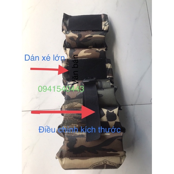 Phao đeo bụng  có mút nổi 4 cm , dán xé dầy to và đai dù điều chỉnh kích cỡ an toàn .