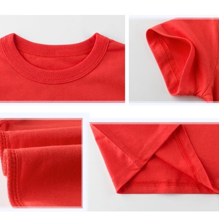 Áo thun trơn người lớn trẻ em ❤️❤️❤️ Màu Đỏ ❤️❤️❤️ áo phông trơn bé trai và bé gái chất cotton